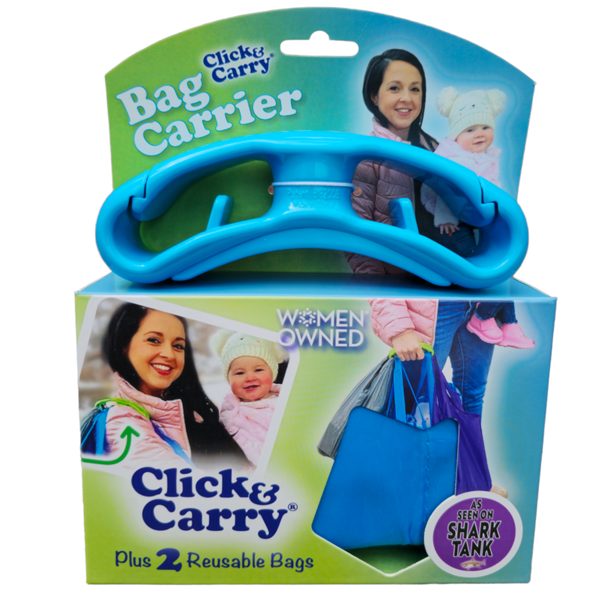 Bundled Blue Click & Carry with 2 Blue Reusable Bags