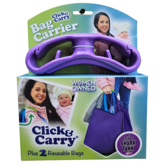 Bundled Purple Click & Carry with 2 Purple Reusable Bags